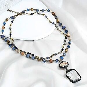 Bohemian Multilayer Beaded Necklace Tribal Necklace Boho